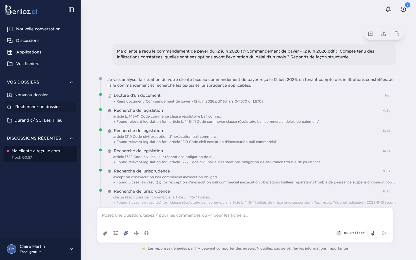 Les étapes de l'analyse : lecture des pièces et recherches